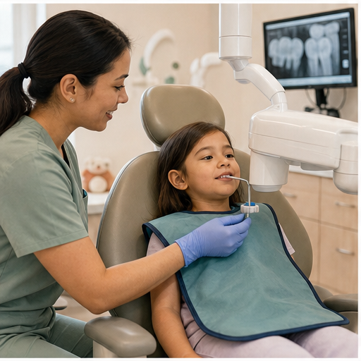 A calm pediatric imaging moment.